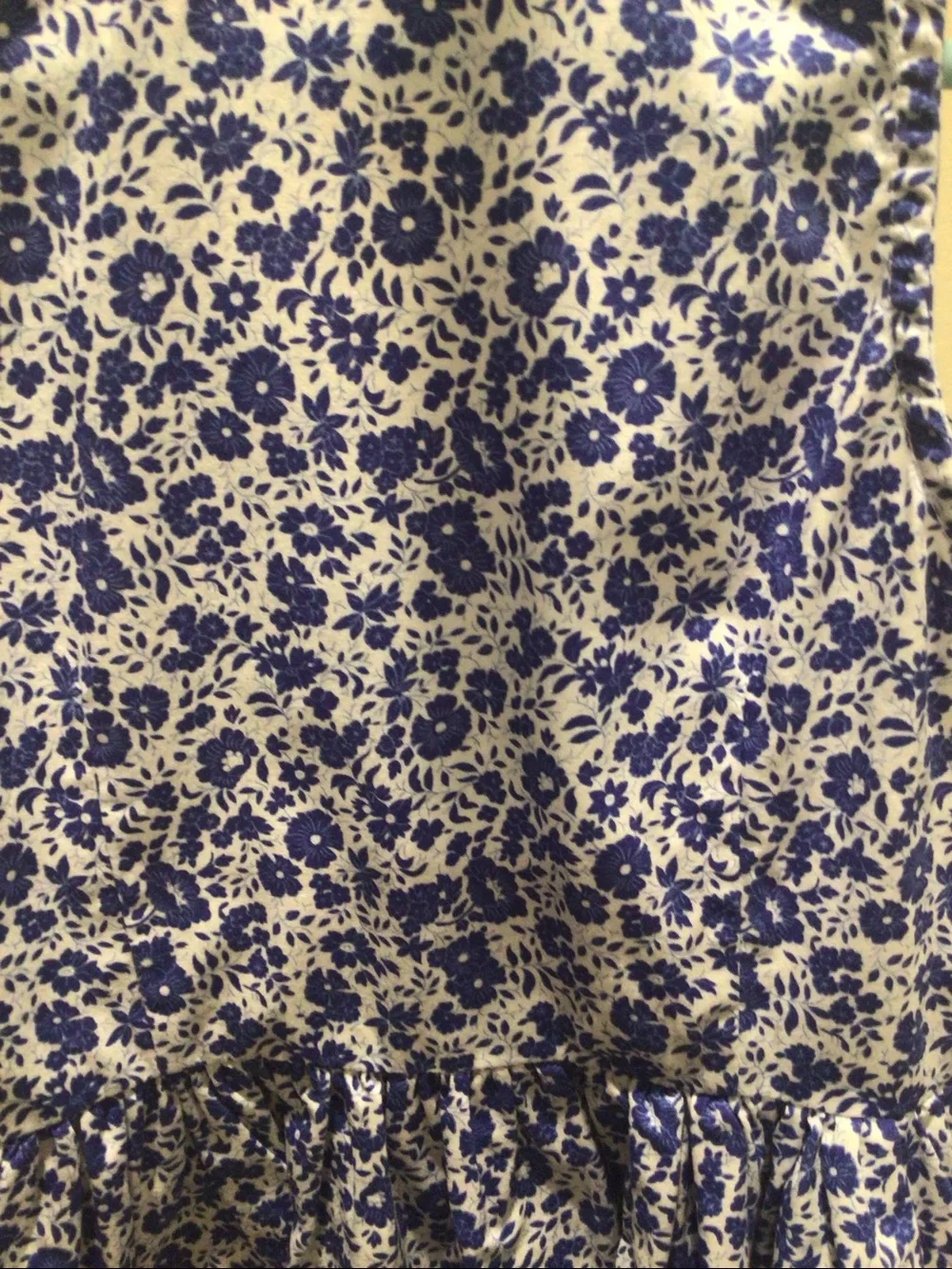 Polo by Ralph Lauren White and Blue Floral Button-Front Dress size 3/3T